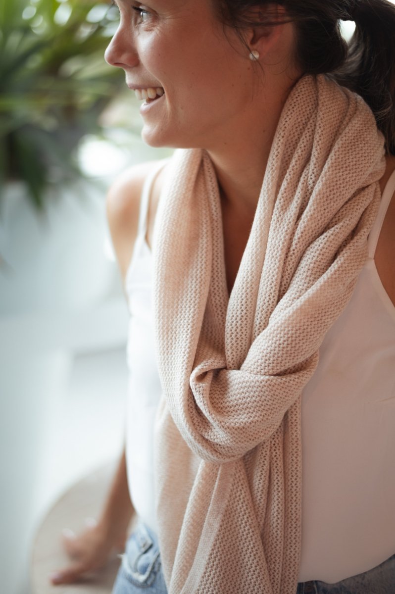 Sand Merino Wool Nursing Cover