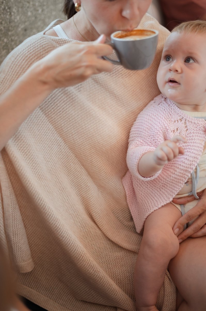 Sand Merino Wool Nursing Cover