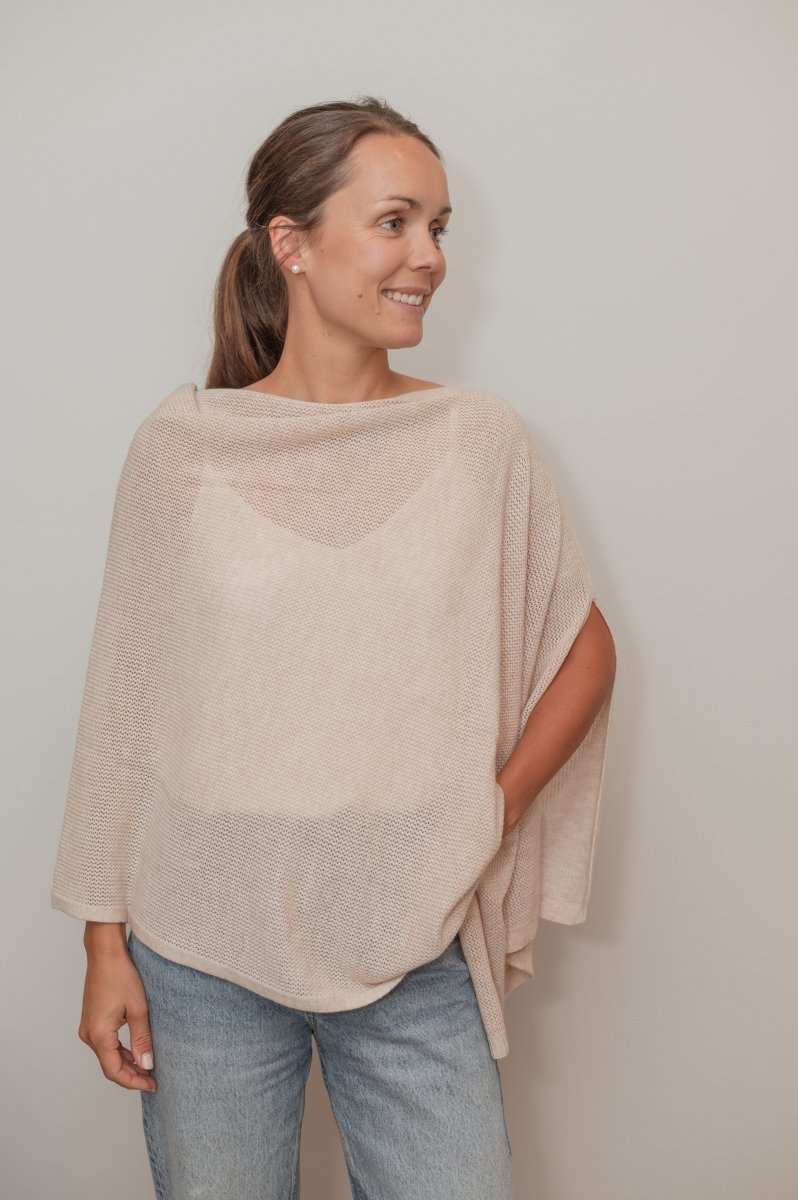 Sand Merino Wool Nursing Cover