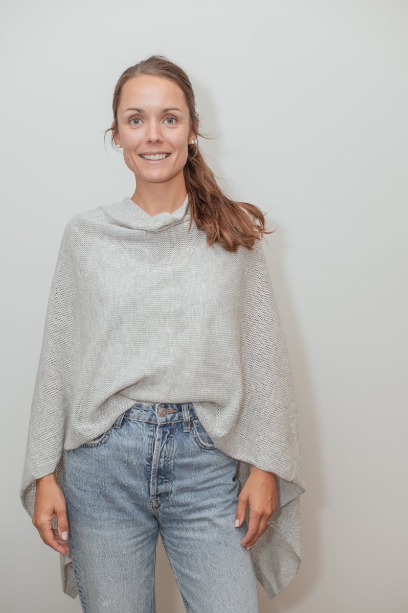 Stone Merino Wool Nursing Cover