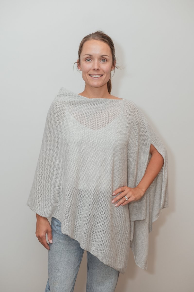 Stone Merino Wool Nursing Cover