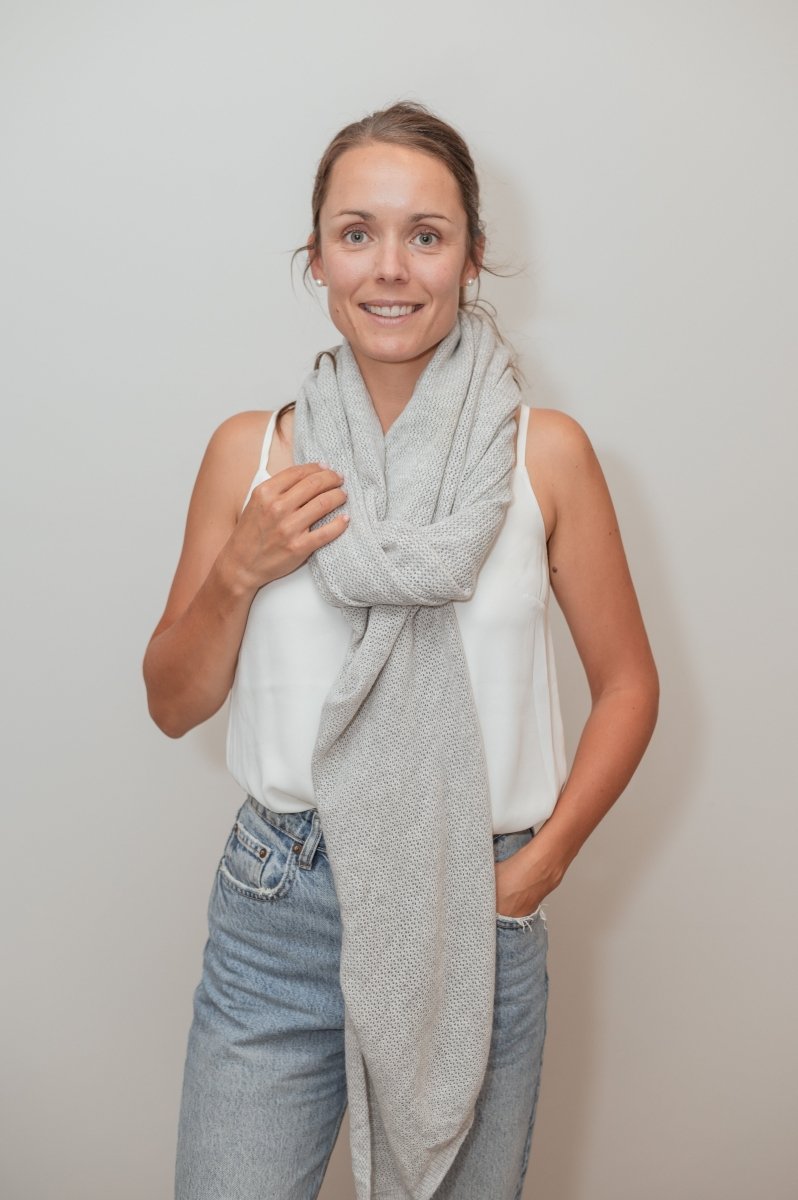 Stone Merino Wool Nursing Cover