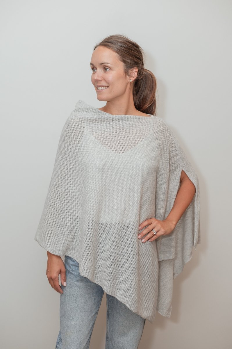 Stone Merino Wool Nursing Cover
